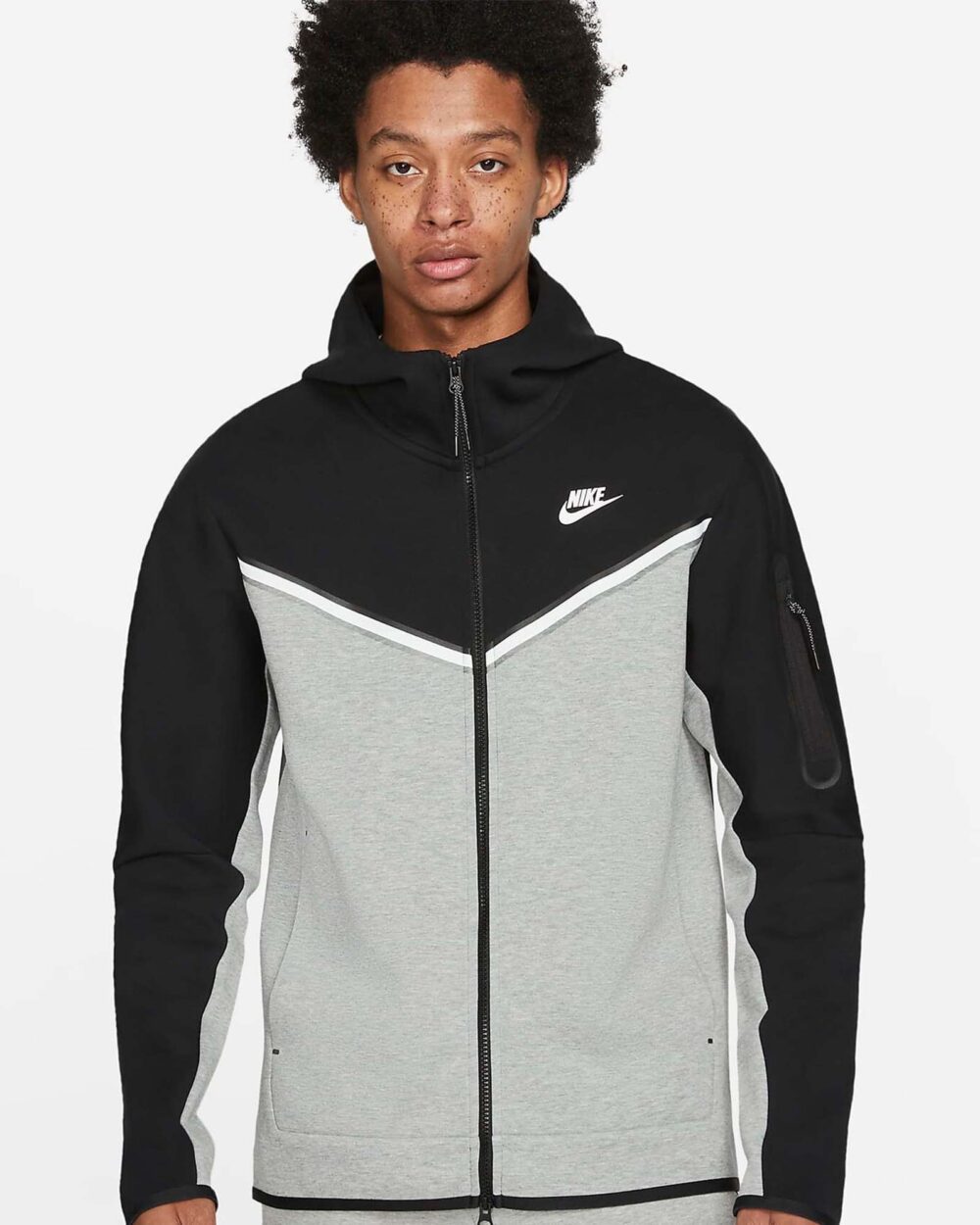Кофта чоловіча Nike Tech Fleece Hoodie CU4489-016 чорно-сіра